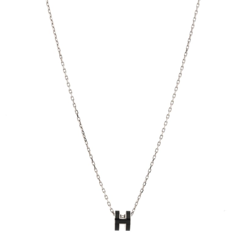 Lacquered Palladium Mini Pop H підвіска кольє чорний