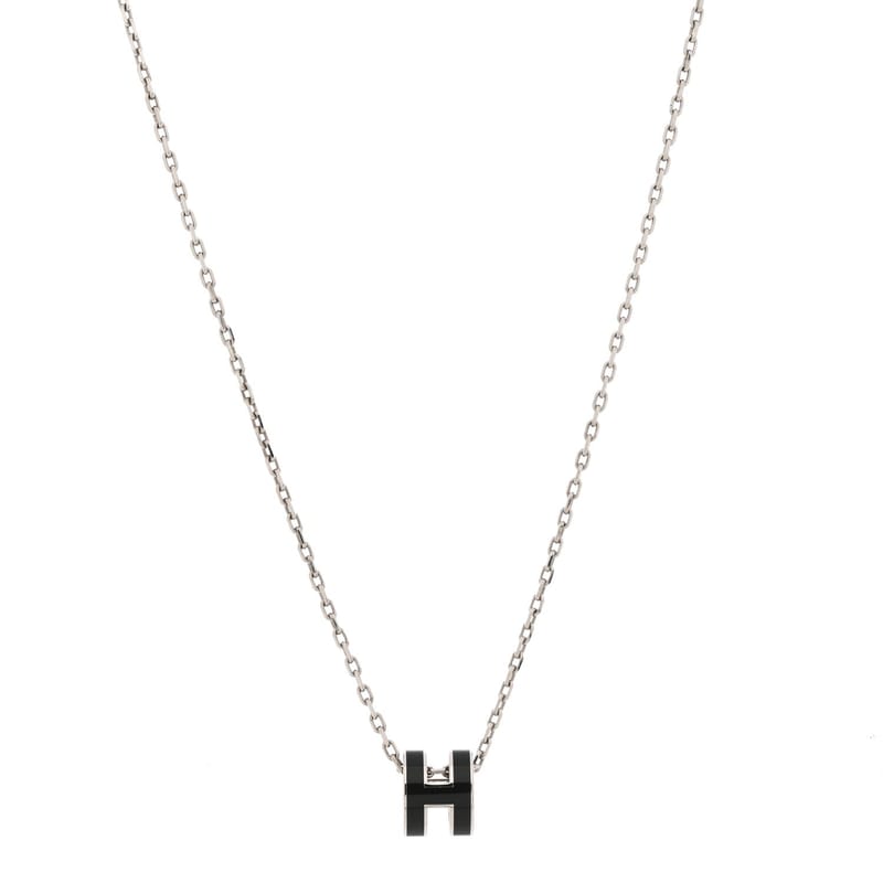 Lacquered Palladium Mini Pop H підвіска кольє чорний