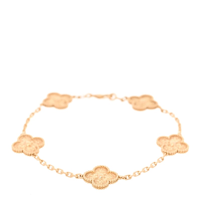 18K жовте золото 5 Motifs Vintage Alhambra браслет