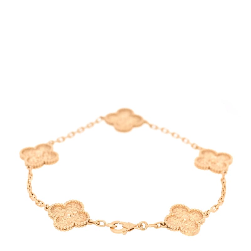 18K жовте золото 5 Motifs Vintage Alhambra браслет