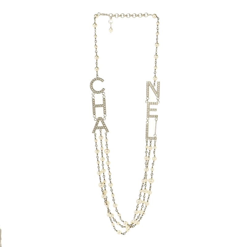 перлина Crystal Cha-Nel Logo кольє золото