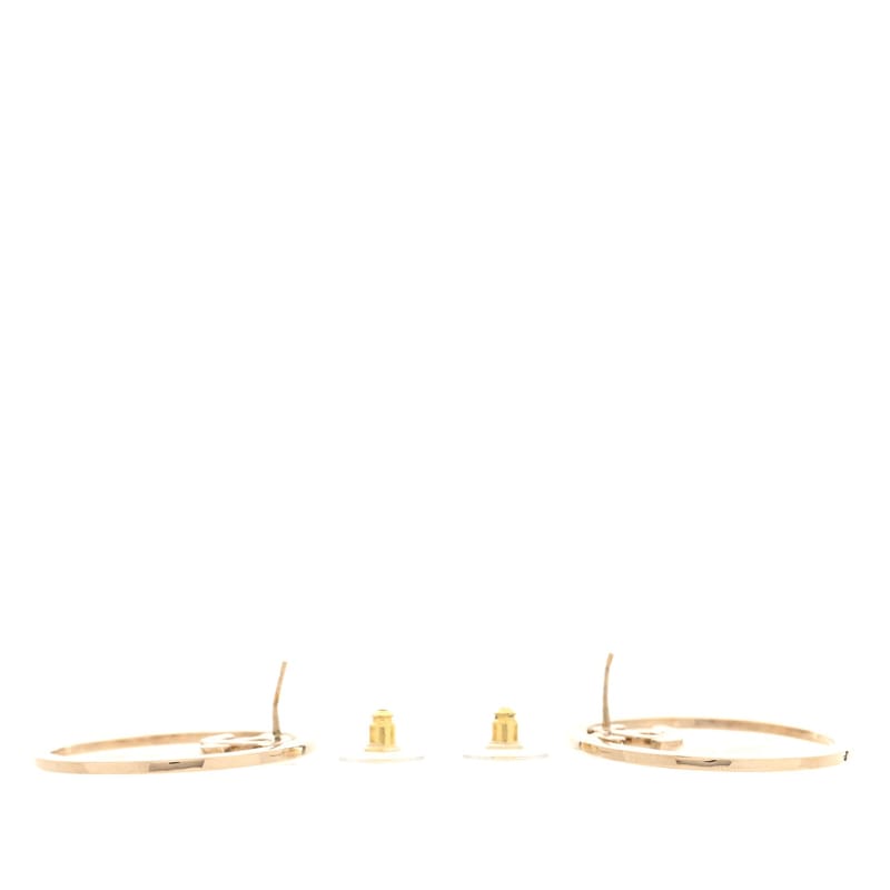 Metal Crystal CC Hoop сережки золото