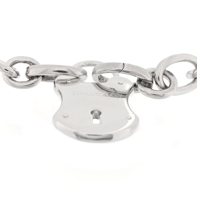 срібло 925 Oval Clasping Link Emblem Lock Charm браслет