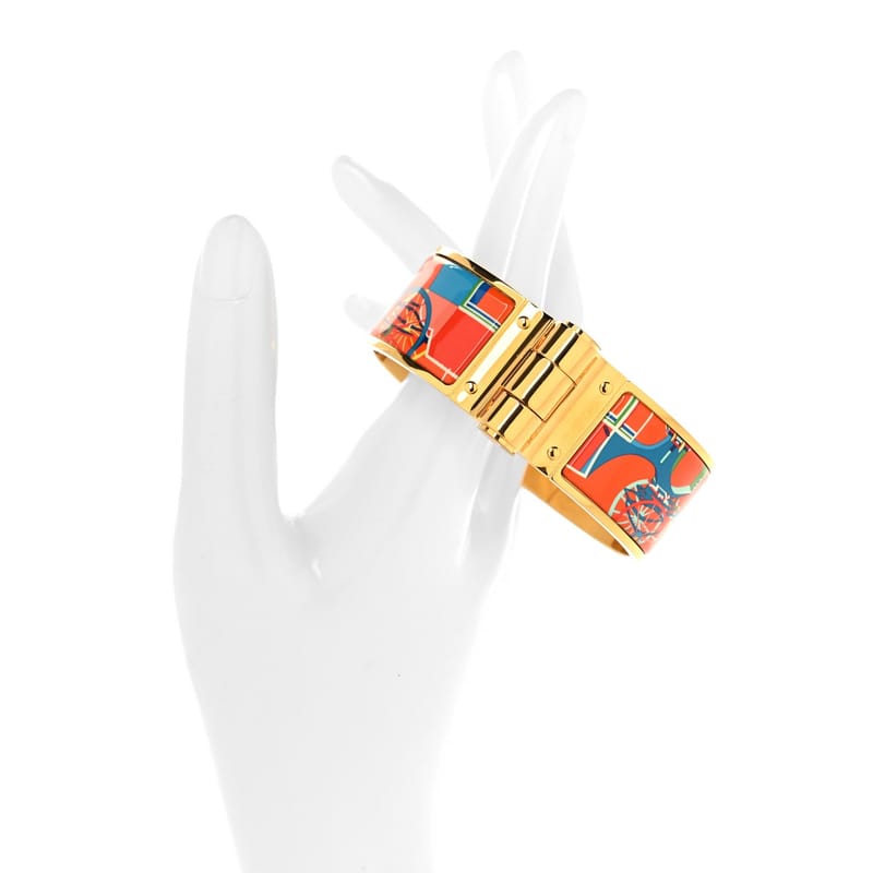 Enamel Printed Wide Hinged браслет S