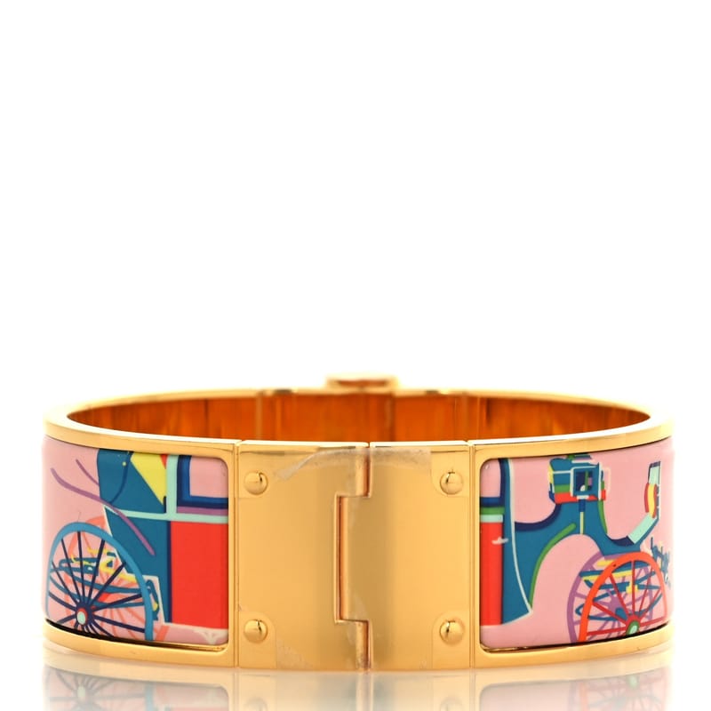 Enamel Printed Wide Hinged браслет S