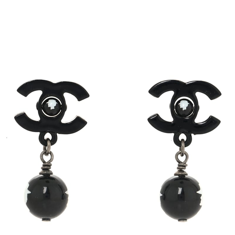 Enamel Bead CC Coco Drop сережки чорний