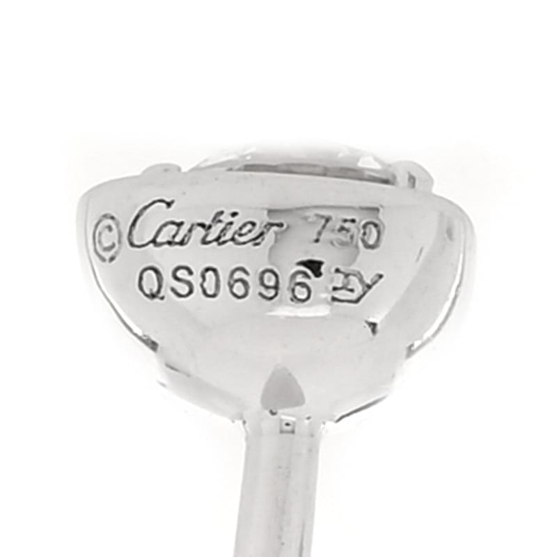 18K біле золото діамант Diamants Legers de Cartier Heart Motif сережки