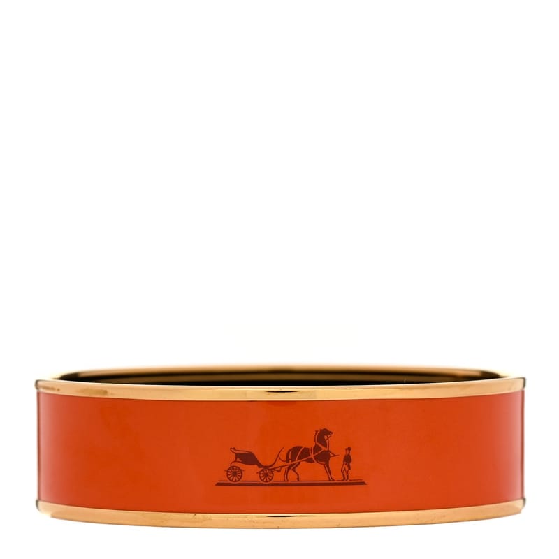 Enamel Printed Caleche Wide браслет 70 Orange