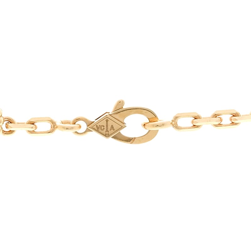 18K жовте золото чорний онікс 10 Motifs Vintage Alhambra кольє