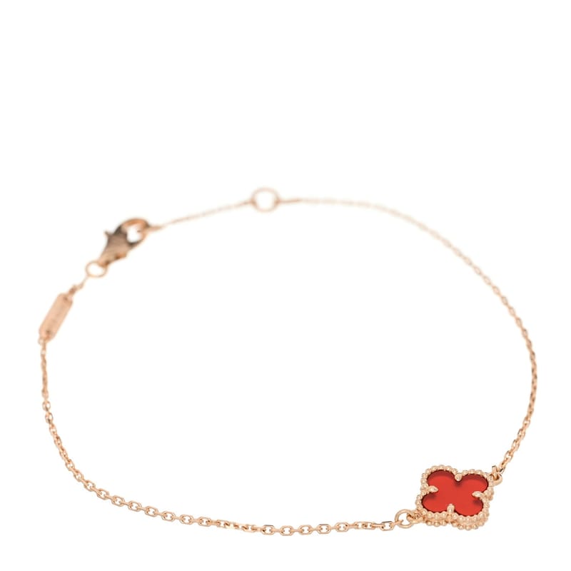 18K рожеве золото Carnelian Sweet Alhambra браслет
