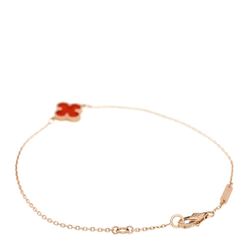 18K рожеве золото Carnelian Sweet Alhambra браслет