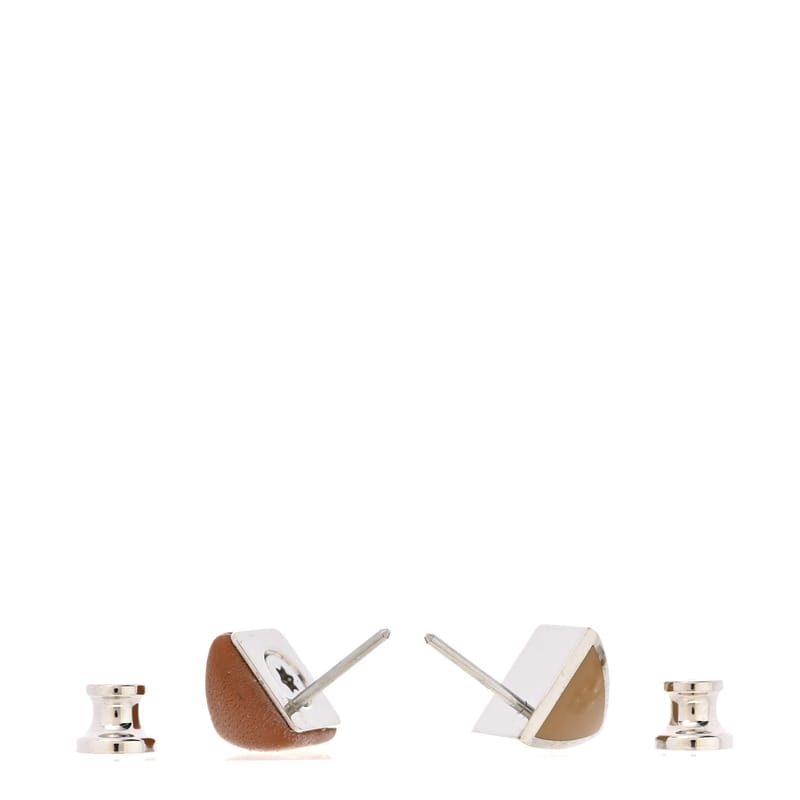 Swift Lacquered Palladium Small Medor Gaine сережки золото