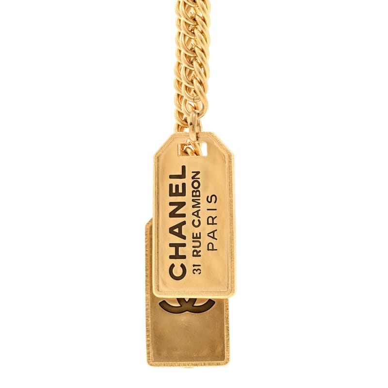 Metal ID Dog Tag Charm кольє золото