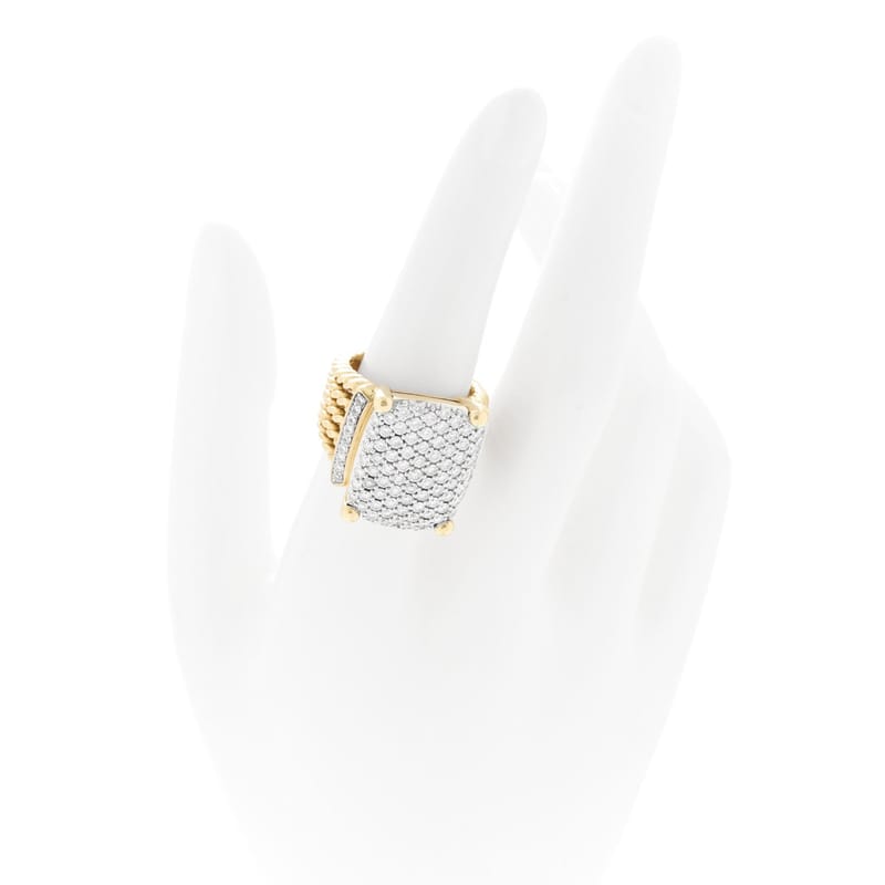18K жовте золото діамант 20mm Wheaton каблучка 55 7.25