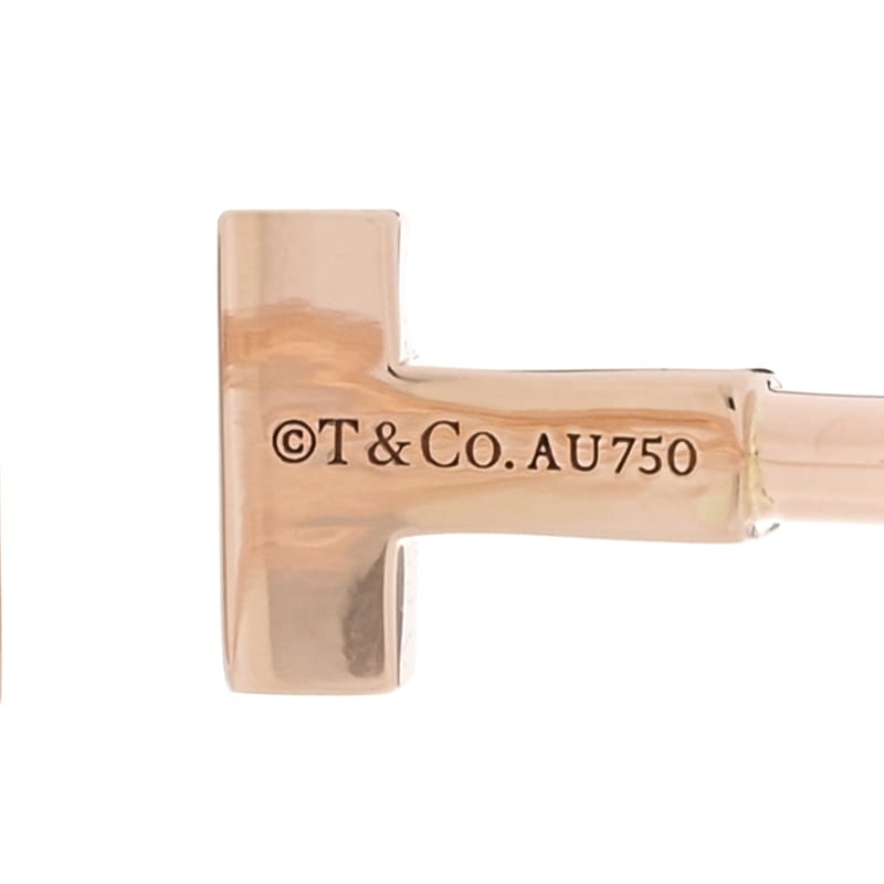 18K рожеве золото Narrow T Wire браслет
