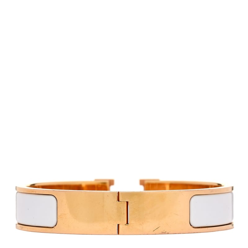 Enamel Narrow Clic Clac H браслет PM білий