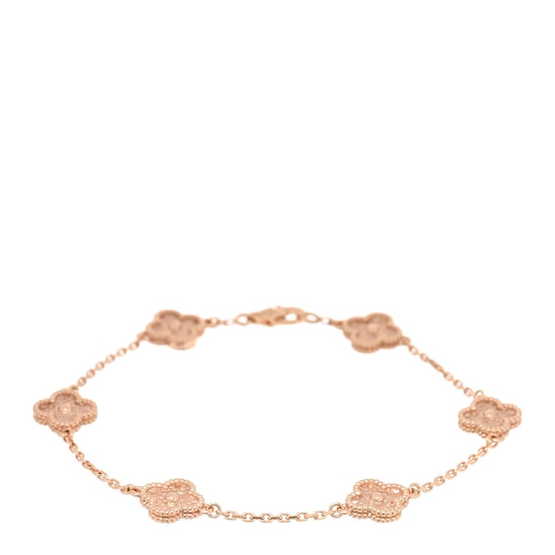 18K рожеве золото 6 Motifs Sweet Alhambra браслет