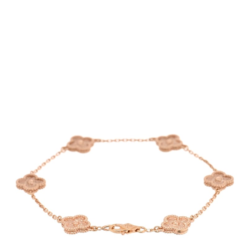 18K рожеве золото 6 Motifs Sweet Alhambra браслет