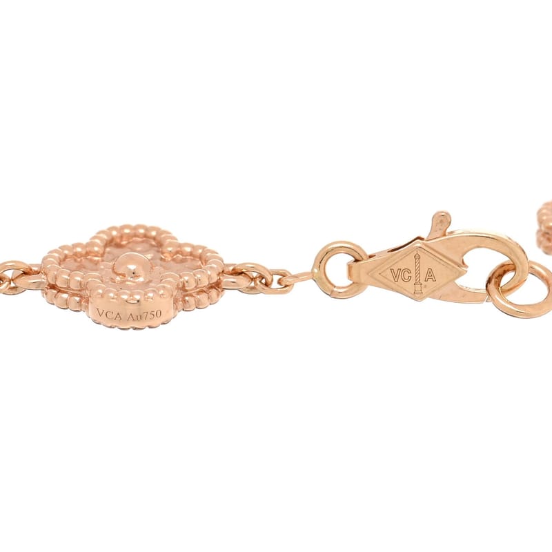 18K рожеве золото 6 Motifs Sweet Alhambra браслет