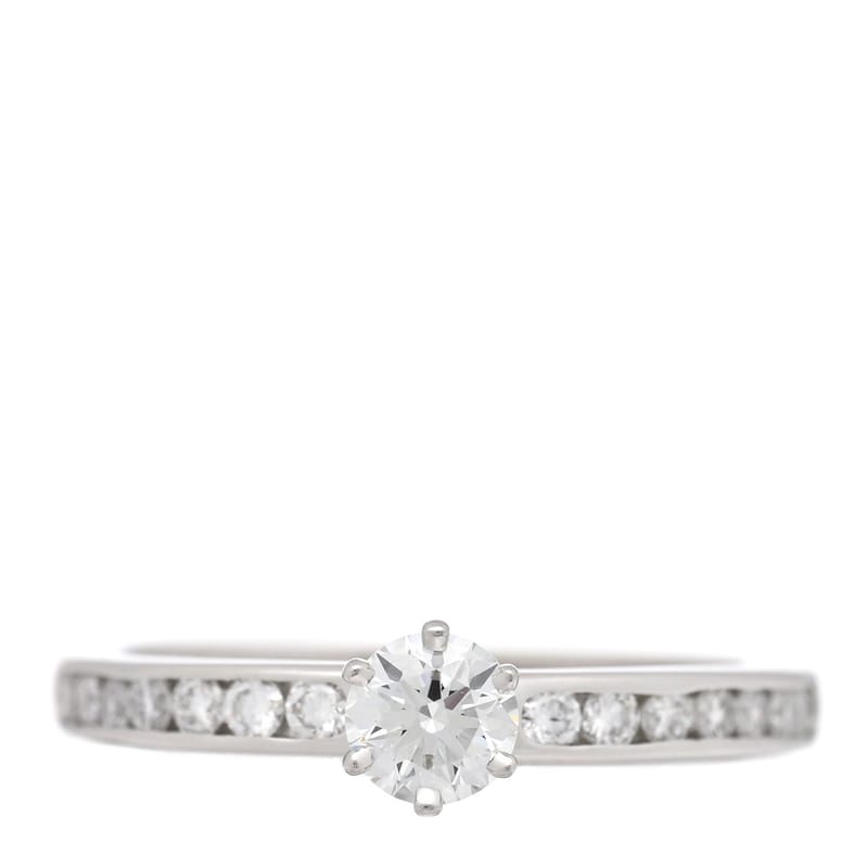 платина діамант .30ct Channel-Set Engagement каблучка 51 5.75