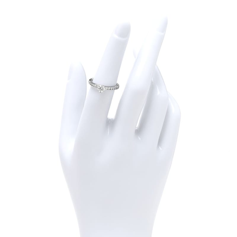 платина діамант .30ct Channel-Set Engagement каблучка 51 5.75