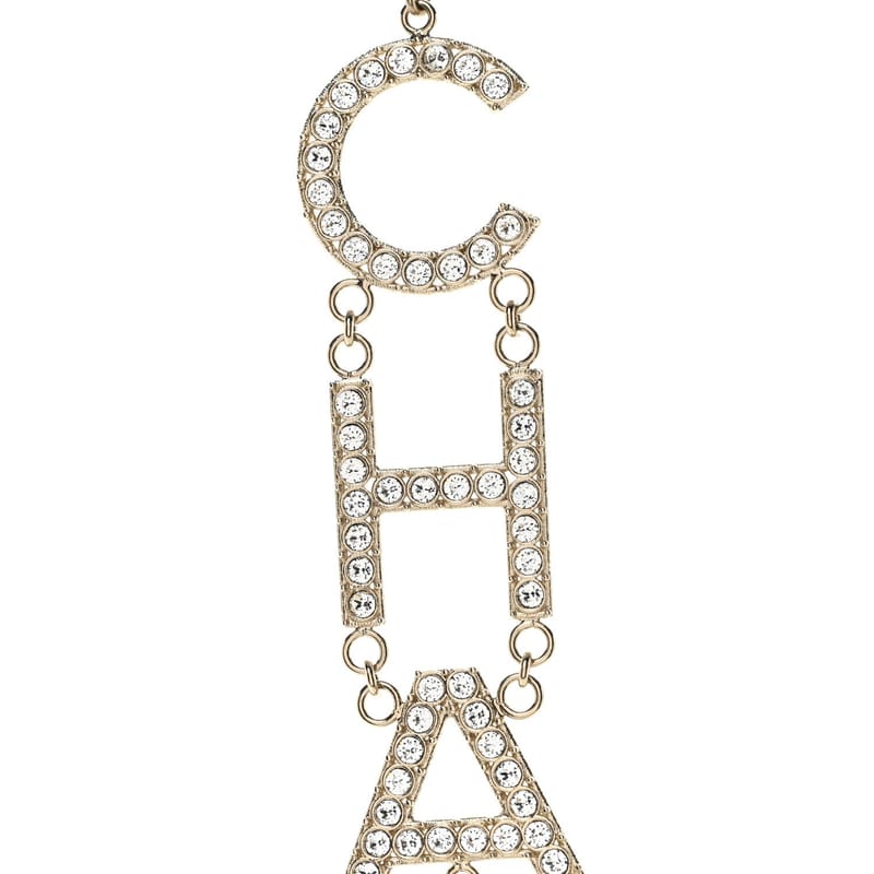 перлина Crystal Cha-Nel Logo кольє золото