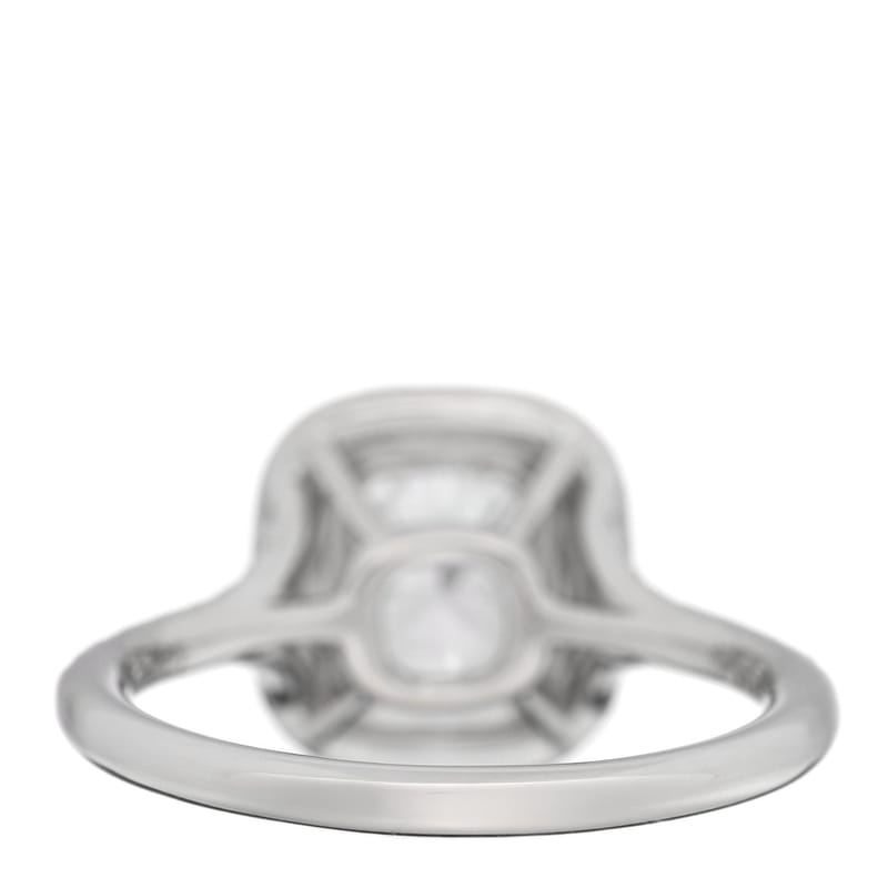 платина діамант 1.06ct Soleste Cushion Cut Double Halo Engagement каблучка 52 6