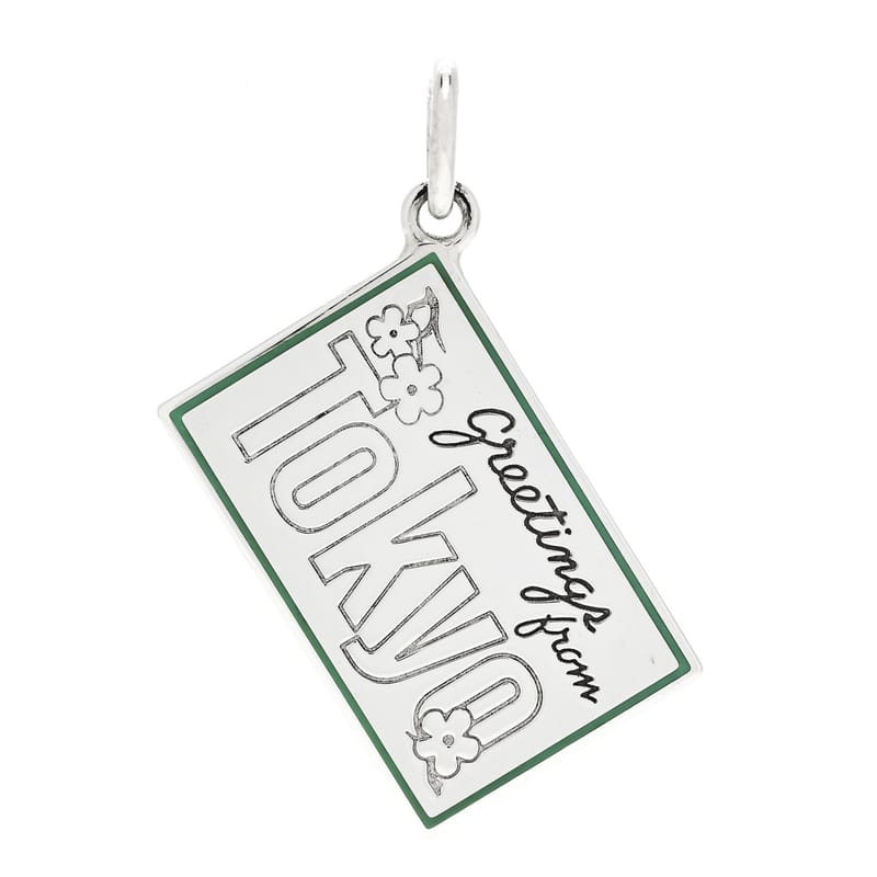 срібло 925 Enamel Tokyo Postcard Charm Blue