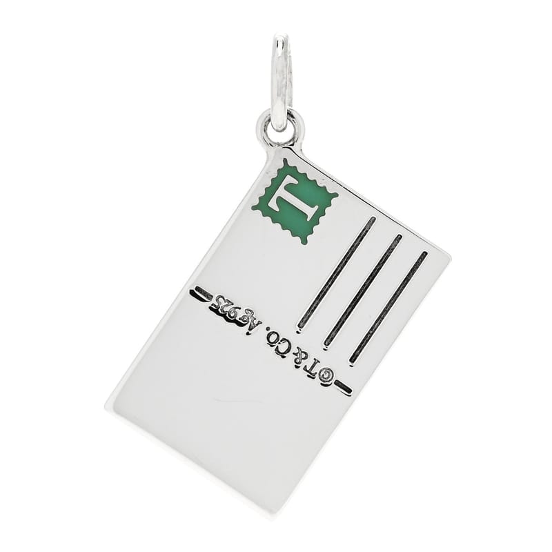 срібло 925 Enamel Tokyo Postcard Charm Blue
