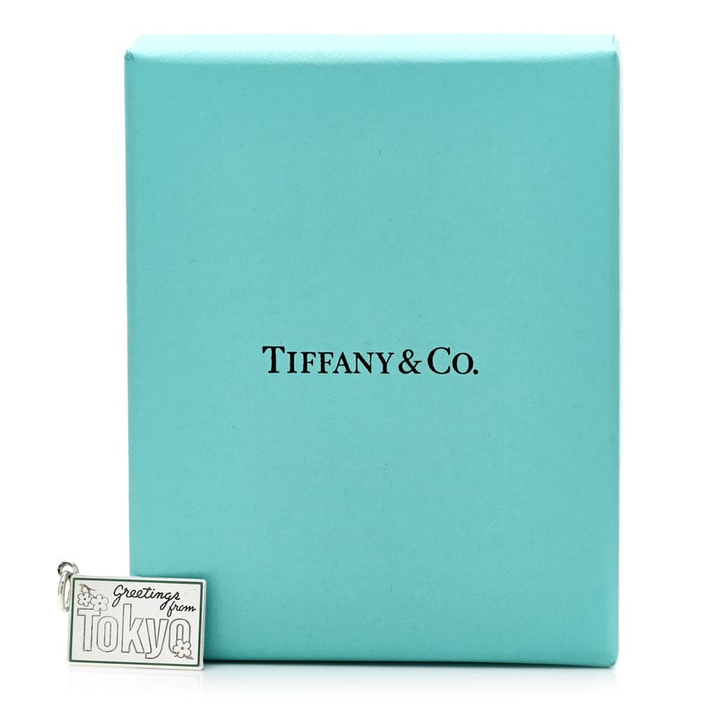 срібло 925 Enamel Tokyo Postcard Charm Blue
