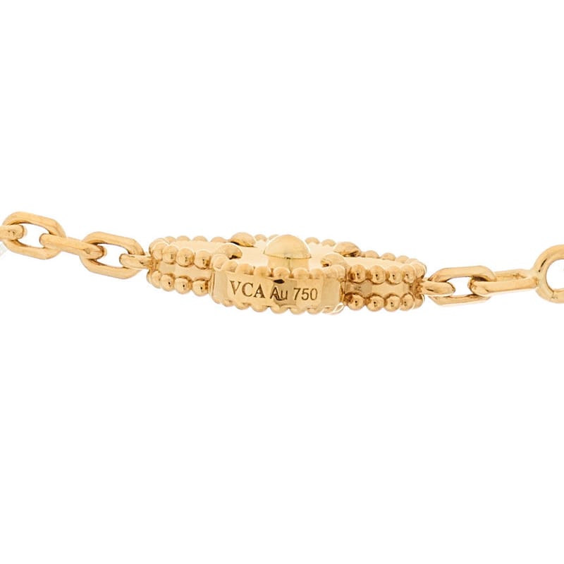 18K жовте золото 10 Motifs Guilloche Vintage Alhambra кольє
