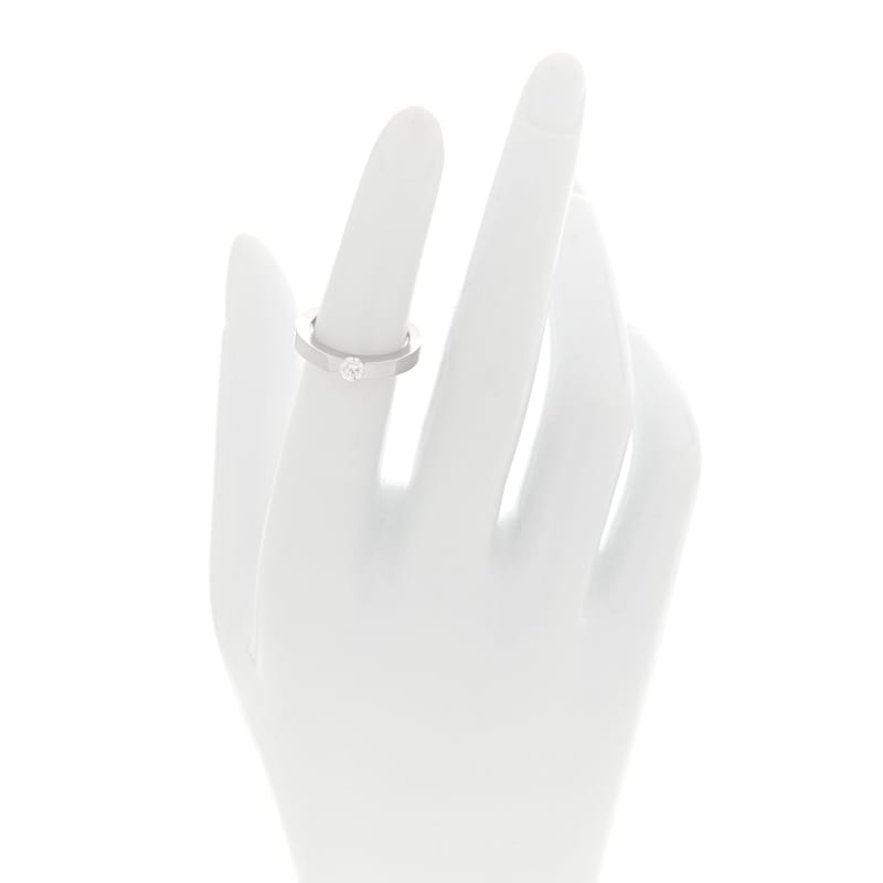 18K біле золото діамант .24ct Date Solitaire каблучка 48 4.5