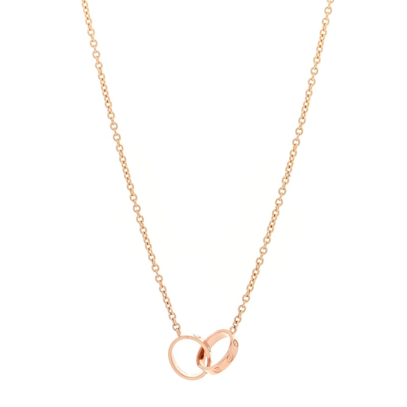 18K рожеве золото Interlocking LOVE кольє