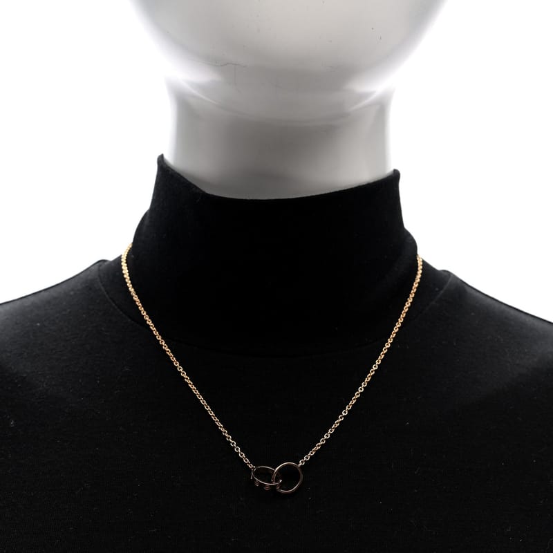 18K рожеве золото Interlocking LOVE кольє