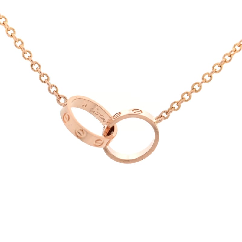 18K рожеве золото Interlocking LOVE кольє