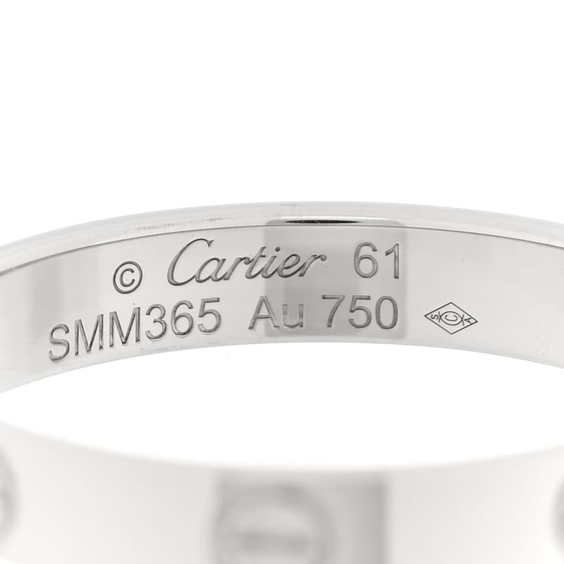 18K біле золото 3.5mm LOVE Wedding обручка каблучка 61 9.5