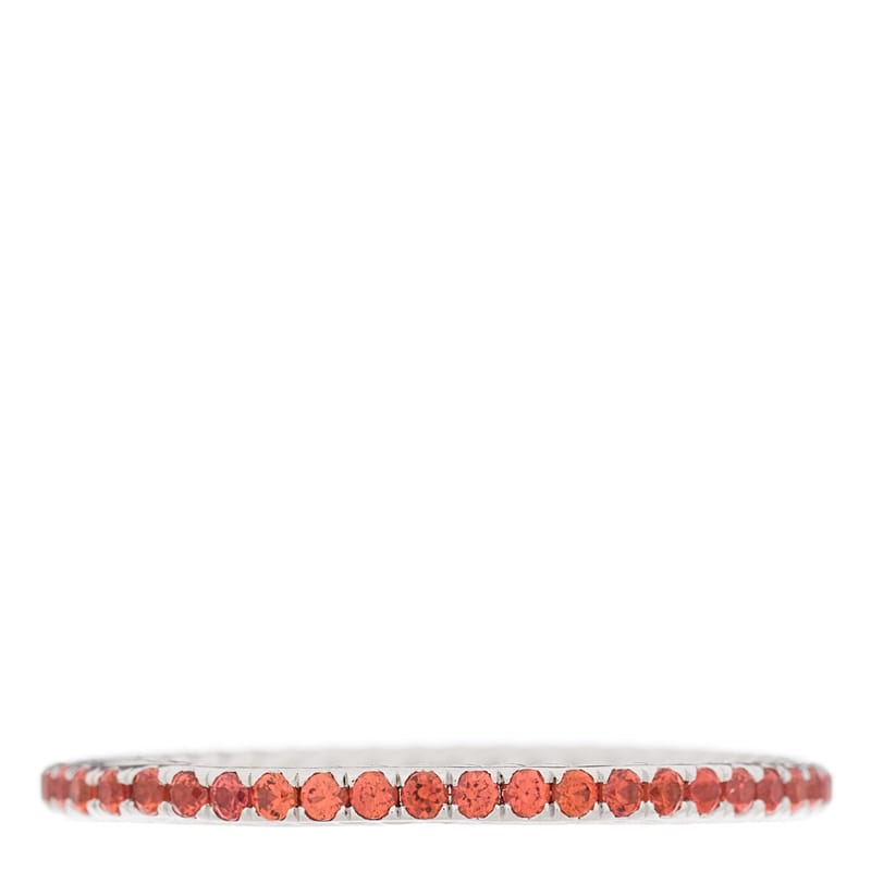 платина Orange сапфір 1.85mm Eden Eternity обручка каблучка 67 11.75