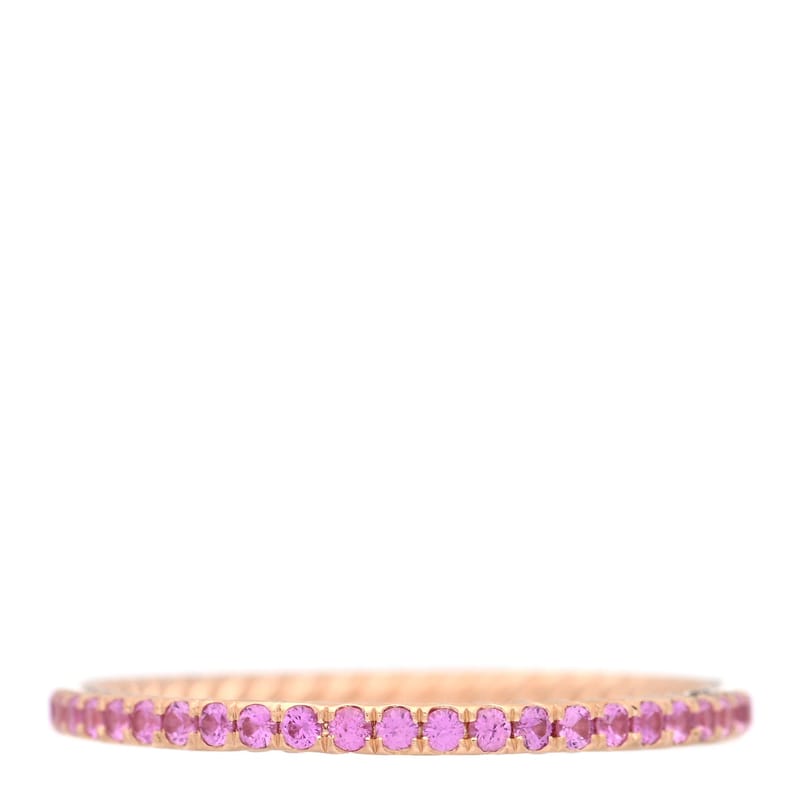 18K рожеве золото Pink сапфір 1.85mm Eden Eternity обручка каблучка 66 11.5