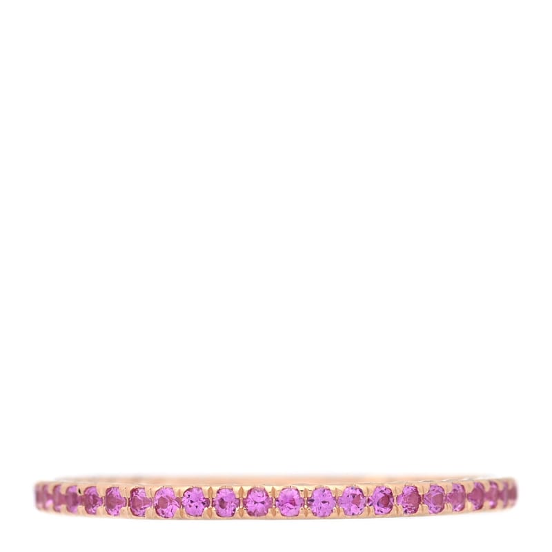 18K рожеве золото Pink сапфір 1.85mm Eden Eternity обручка каблучка 66 11.5