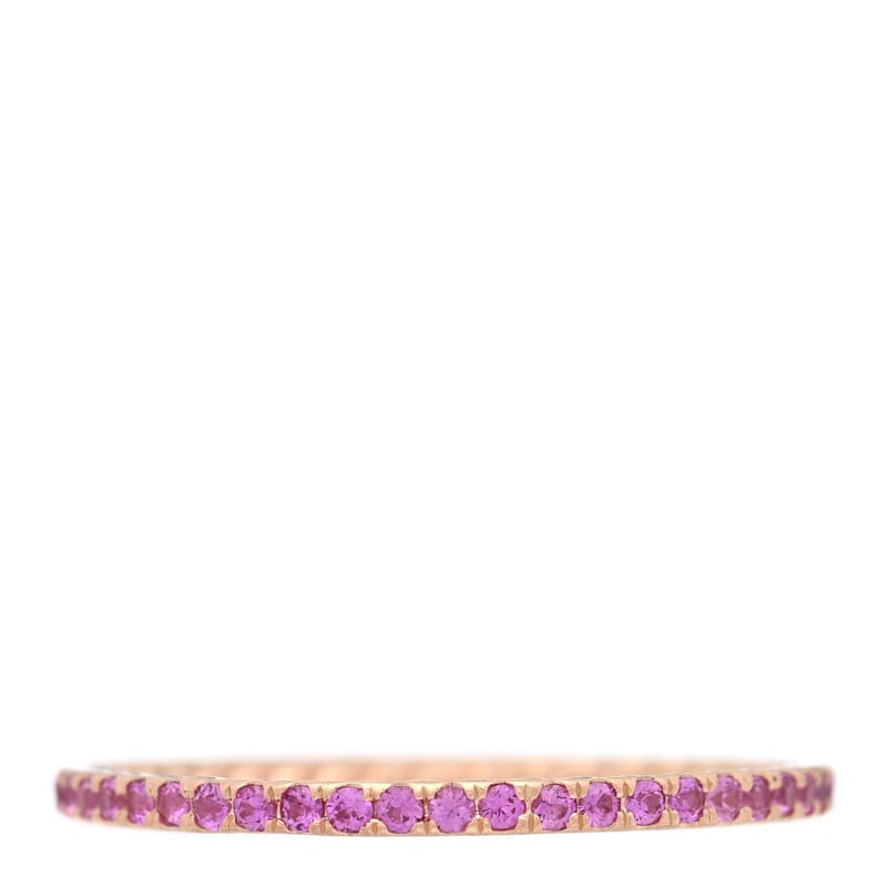 18K рожеве золото Pink сапфір 1.85mm Eden Eternity обручка каблучка 66 11.5