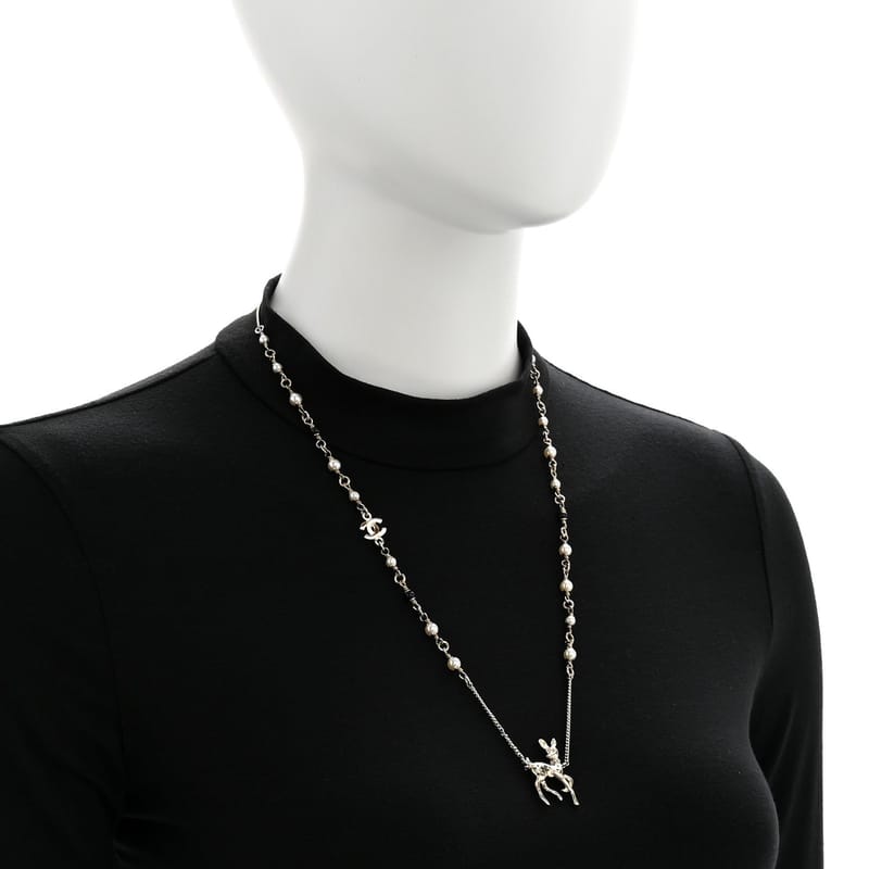 Metal Crystal перлина Deer підвіска кольє Green чорний золото