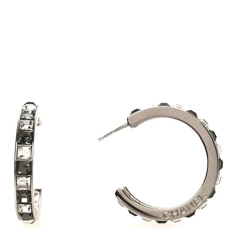 Baguette Crystal CC Hoop сережки срібло