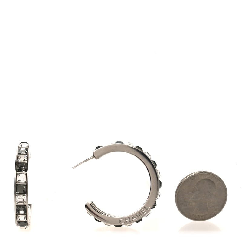 Baguette Crystal CC Hoop сережки срібло