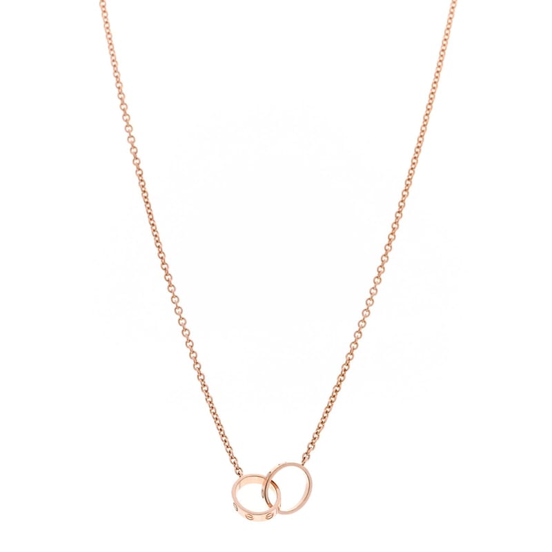 18K рожеве золото Interlocking LOVE кольє