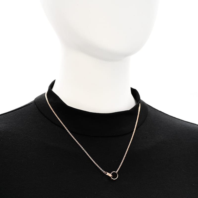 18K рожеве золото Interlocking LOVE кольє