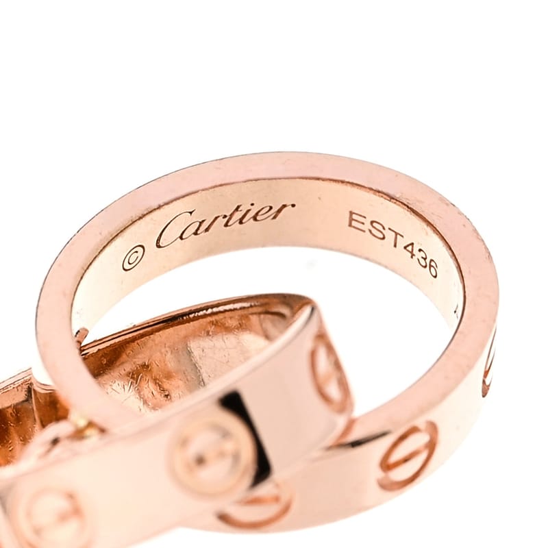 18K рожеве золото Interlocking LOVE кольє