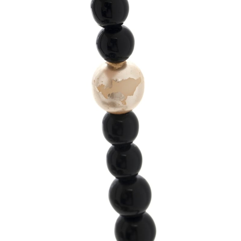Ruthenium Resin Graduated Beaded перлина CC Multi Strand Long кольє чорний