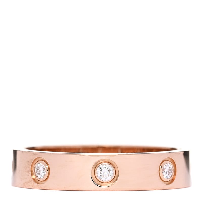18K рожеве золото 8 діамант 4mm LOVE Wedding обручка каблучка 52 6