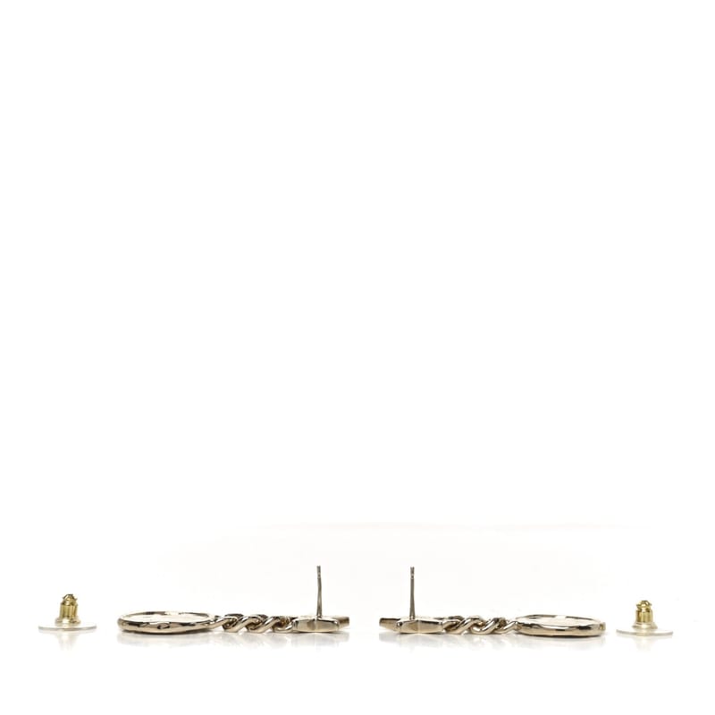 Metal Crystal Textured CC Star Drop сережки золото