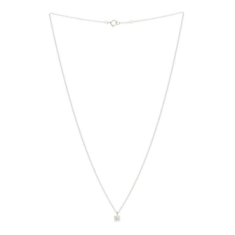 платина діамант .35ct Solitaire підвіска кольє